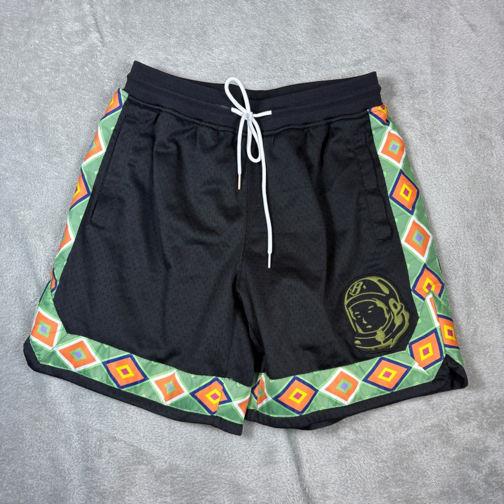 Billionaire Boys Club Shorts Mens M Geometric Trim Mesh Basketball Black